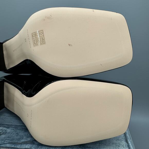 NEW Good American Women’s Square Toe Booties Black Size 10 - Picture 8 of 10